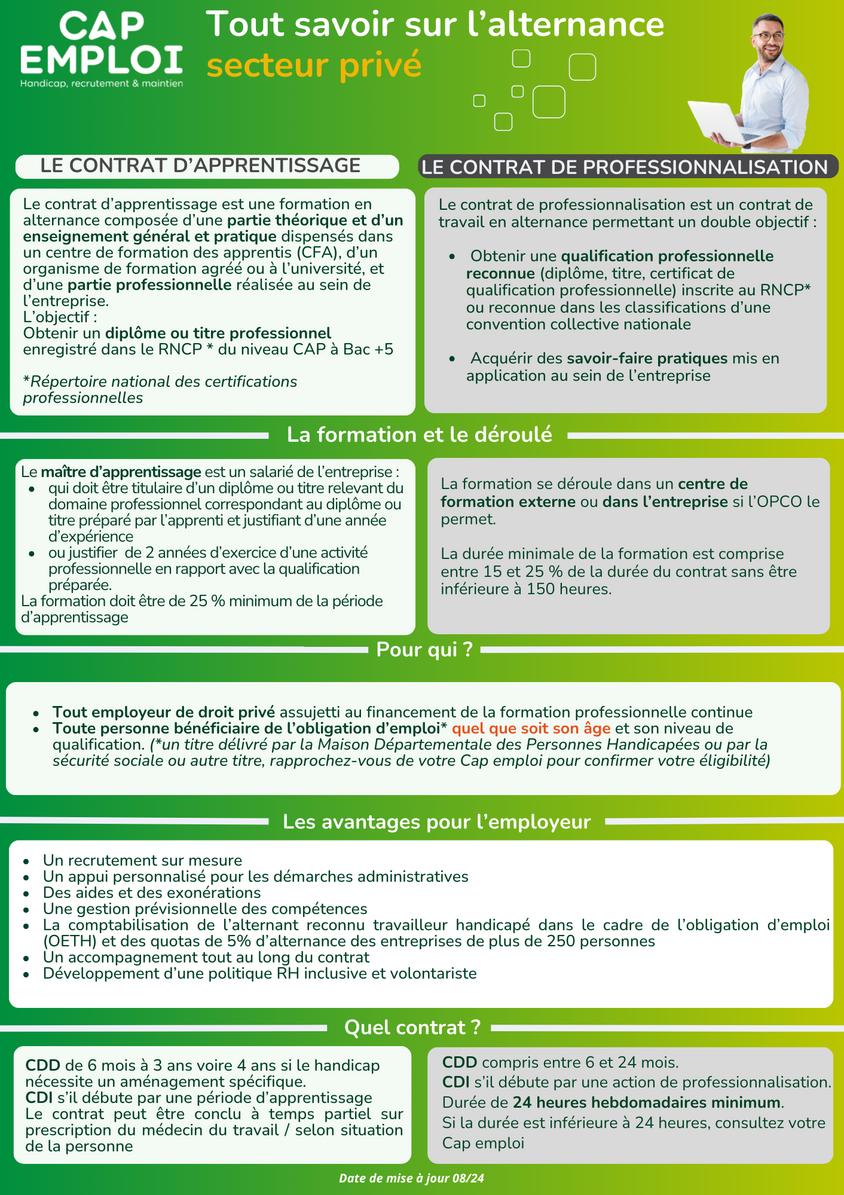 Contrat apprentissage et contrat de professionnalisation