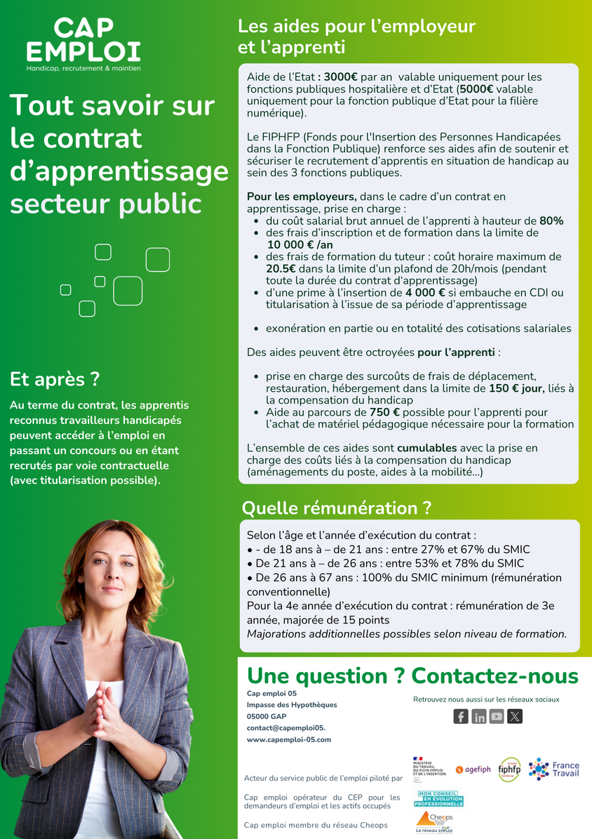 Contrat apprentissage secteur public